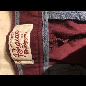 Men’s Penguin pants size 33x32 maroon